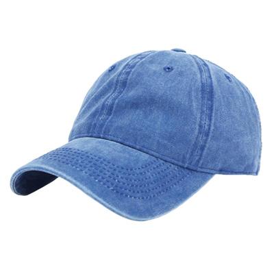 LGT JWLS Effen Baseball Cap met Faded Look - Blauw LGT JWLS Effen Baseball Cap met Faded Look - Blauw