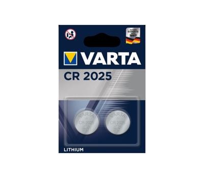 Varta Lithium-Knoopcelbatterij CR2025 | 3 V DC | 2 stuks | Zilver | 1 stuks - 6025101402 6025101402