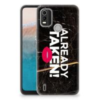 Nokia C21 Plus | Siliconen hoesje | met naam Already Taken Black - thumbnail