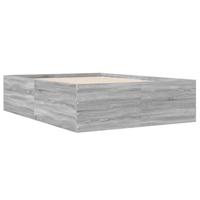 Bedframe bewerkt hout grijs sonoma eikenkleurig 120x190 cm - thumbnail