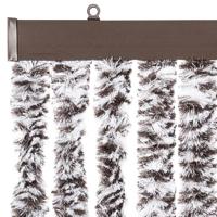VidaXL Vliegengordijn 100x230 cm chenille bruin en beige - thumbnail