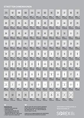 A4 etiketten 105 x 37 mm wit 100 vel Sorex - thumbnail