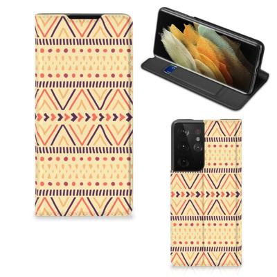 Samsung Galaxy S21 Ultra | Hoesje met Magneet | Aztec Yellow Samsung Galaxy S21 Ultra | Hoesje met Magneet | Aztec Yellow