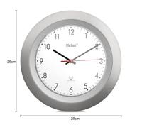 Mebus 19448 Wandklok Zendergestuurd 30 cm x 4 cm Zilver - thumbnail