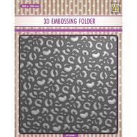 Nellie's Choice • 3d embossing folder achtergrond luipaard 15x15cm - thumbnail