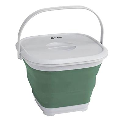 Outwell COLLAPS BUCKET SQUARE W/LID (SHADOW GREEN)