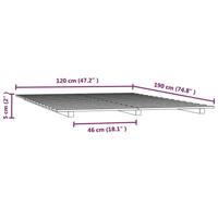 Bedframe massief grenenhout wit 120 x 190 cm - thumbnail