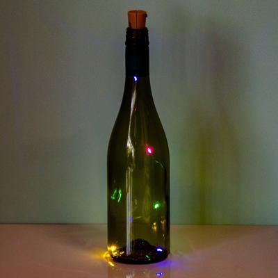 Wijnfles lampje - Gekleurde ledlampjes