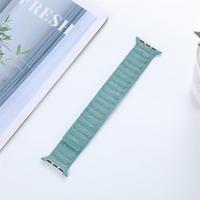 Denim nylon bandje - Lichtblauw - Geschikt voor Apple Watch 38mm / 40mm / 41mm / 42mm - thumbnail