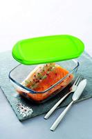 Pyrex Cook and Store Glazen Schaal met Deksel 2.5L Groen/Transparant - thumbnail