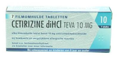Teva Cetirizine diHCl 10mg 7 Tabletten