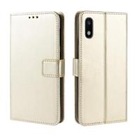Retro Crazy Horse textuur horizontale Flip lederen case voor Galaxy A10e met houder & card slots & fotolijst (goud) - thumbnail