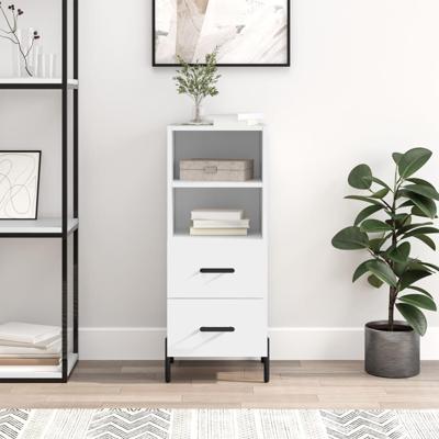 Dressoir 34,5x34x90 cm bewerkt hout wit Dressoir 34,5x34x90 cm bewerkt hout wit