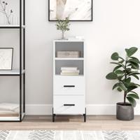 Dressoir 34,5x34x90 cm bewerkt hout wit - thumbnail