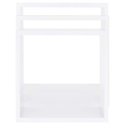 Wandschappen kubus 3 st MDF wit