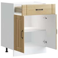 Keuken onderkast Lucca bewerkt hout sonoma eikenkleurig - thumbnail