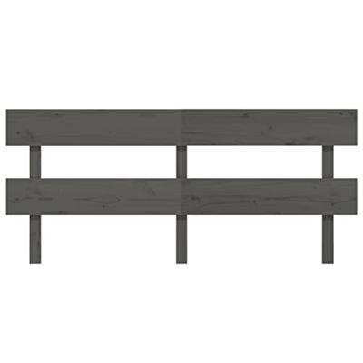 Hoofdbord 204x3x81 cm massief grenenhout grijs Hoofdbord 204x3x81 cm massief grenenhout grijs