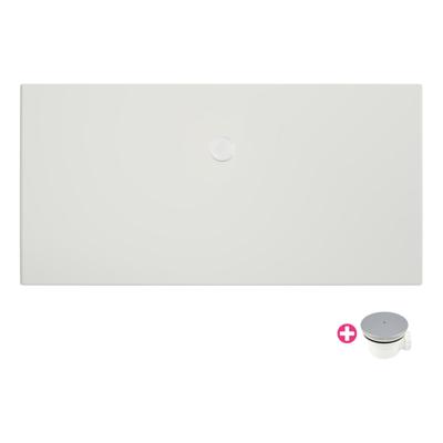 Xenz Flat douchevloer 180x90x4cm rechthoek Acryl Edelweiss 6918-03