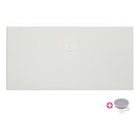 Xenz Flat douchevloer 180x90x4cm rechthoek Acryl Edelweiss 6918-03 - thumbnail