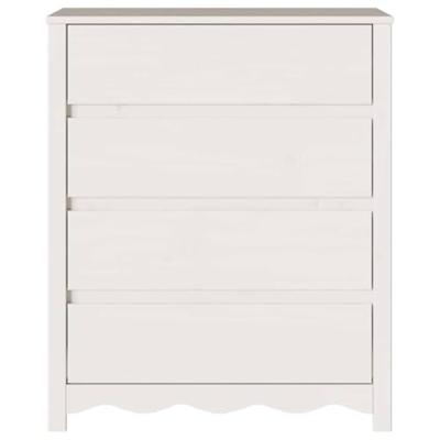 Ladekast Drammen Wit 76.5 x 40 x 91 cm Massief grenenhout