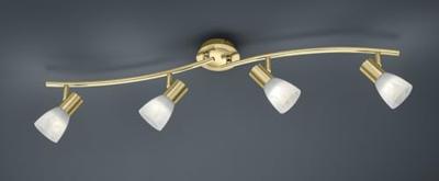 Trio Moderne plafondspotLevisto 4-lichts messing mat - 871010408