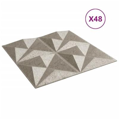 VidaXL 48 st wandpanelen origami 12 m² 50x50 cm xps beton