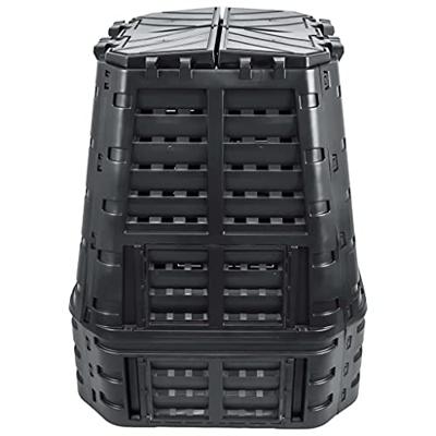 VidaXL Compostbak 740 l 93,3x93,3x113 cm zwart - thumbnail