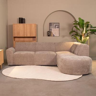 LABEL51 Loungebank 'Espen' Rechts, Elite stof, kleur Stone