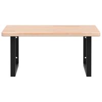 Badkamer wandschap staal en massief eikenhout - thumbnail