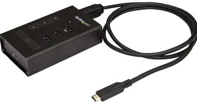 .com 4 poorts USB hub - USB-C naar 3x USB-A en 1x USB-C - USB 3.0 - metaal - industriële USB hub - monteerbare USB hub - Hub