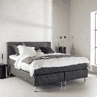 Nohr Bed 'Jacquise' 180 x 200cm, kleur Donkergrjis - thumbnail