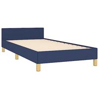 Bedframe zonder matras 90x190 cm stof blauw - thumbnail