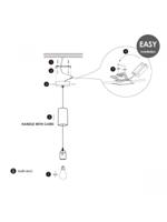 Home sweet home hanglamp pendel Saga - roestbruin (excl. lamp) - thumbnail