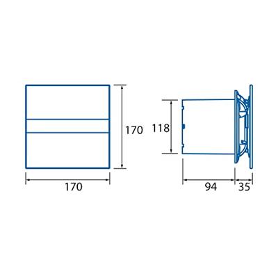 Badkamer Ventilator Cata E-120 GT Axial Timer 120 mm 15W Wit Badkamer Ventilator Cata E-120 GT Axial Timer 120 mm 15W Wit