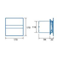 Badkamer Ventilator Cata E-120 GT Axial Timer 120 mm 15W Wit - thumbnail
