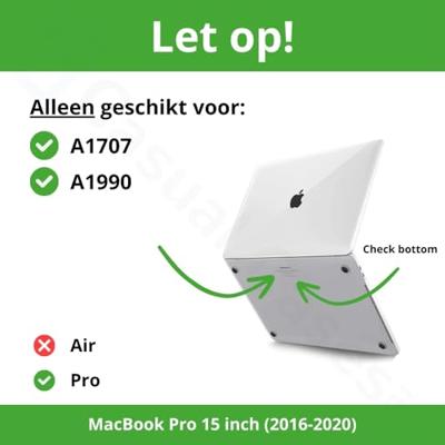 Lunso MacBook Pro 15 inch (2016-2020) cover hoes - case - Marble Magnus Lunso MacBook Pro 15 inch (2016-2020) cover hoes - case - Marble Magnus