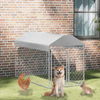VidaXL Hondenkennel voor buiten met dak 200x100x125 cm - thumbnail