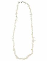 Witte Maansteen Splitketting Smal Zilverkleurige Sluiting - thumbnail