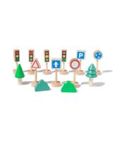 HEMA Set verkeersborden en bomen 13-delig - thumbnail