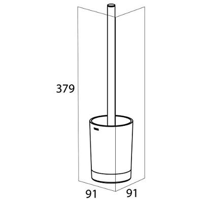 Toiletborstel Met Houder Tiger Tune Vrijstaand Messing Geborsteld / Zwart Toiletborstel Met Houder Tiger Tune Vrijstaand Messing Geborsteld / Zwart