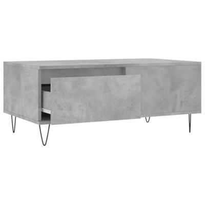 Salontafel 90x50x36,5 cm bewerkt hout betongrijs