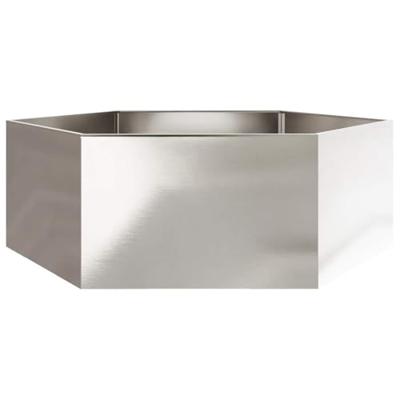 VidaXL Plantenbak zeshoek 138x120x45 cm roestvrijstaal VidaXL Plantenbak zeshoek 138x120x45 cm roestvrijstaal
