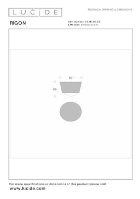 Lucide RIGON - Plafonnière - Ø 9 cm - LED - 1x7W 3000K - Mat Goud / Messing