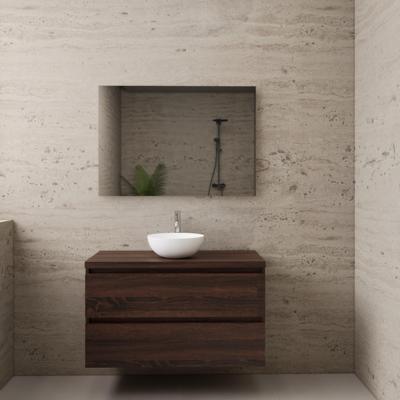 ACTIE BWS Badmeubel | Paris | Sonoma Choco | 100 cm | met topplaat