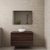 ACTIE BWS Badmeubel | Paris | Sonoma Choco | 100 cm | met topplaat - thumbnail