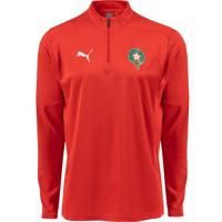 PUMA Marokko Trainingstrui 1/4-Zip 2024-2026 Rood Zilver - thumbnail
