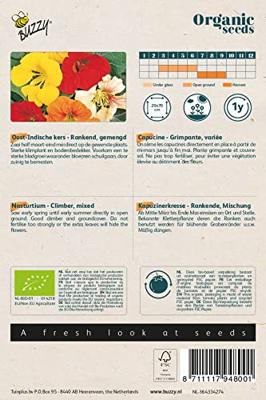 Zaden Organic Tropeaulum Oost-Indische kers enkelbl.(BIO) Buzzy - Buzzy Zaden Organic Tropeaulum Oost-Indische kers enkelbl.(BIO) Buzzy - Buzzy
