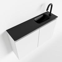 MONDIAZ TURE 80cm toiletmeubel talc. EDEN wastafel urban rechts 1 kraangat - thumbnail