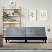 Slaapbank stof lichtgrijs - thumbnail