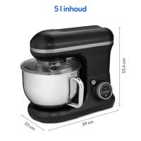 Robot da pasticceria - MEDION - MD18420 - 1200 W - 5 L - 8 velocità - Ciotola per gelato - Nero - thumbnail